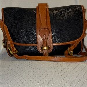 Dooney & Bourke Vintage AWL Navy Equestrian Bag